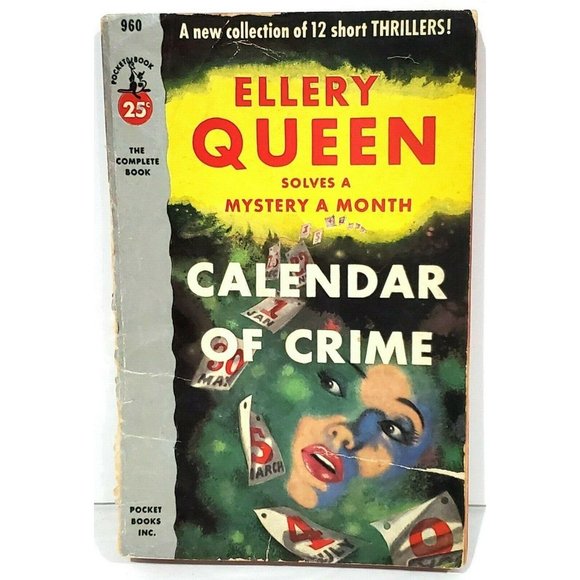 ELLERY QUEEN Pocket Book Spanish Cape Mystery Calendar of Crime Thriller Stories - Picture 7 of 12